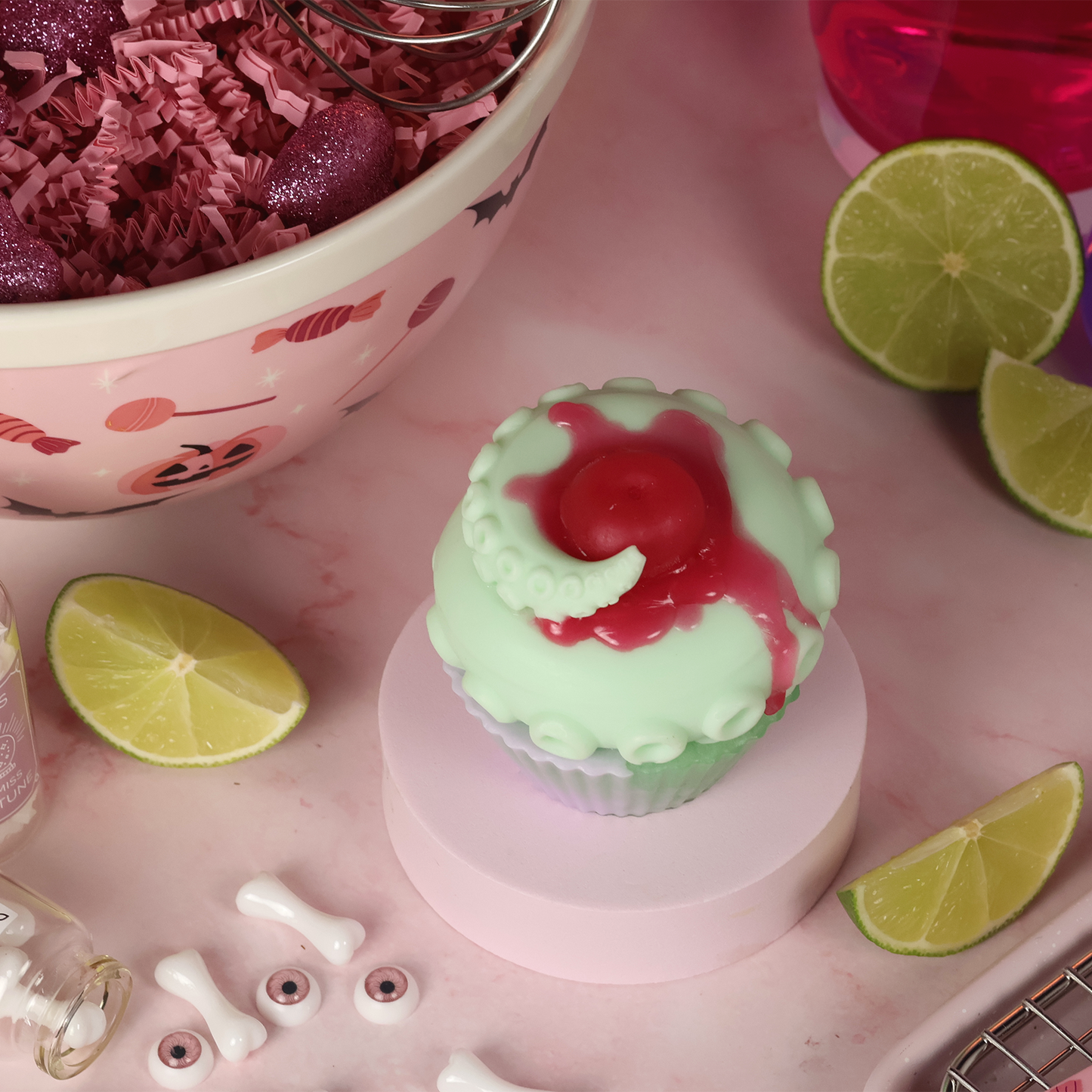 Lime Kraken Cupcake