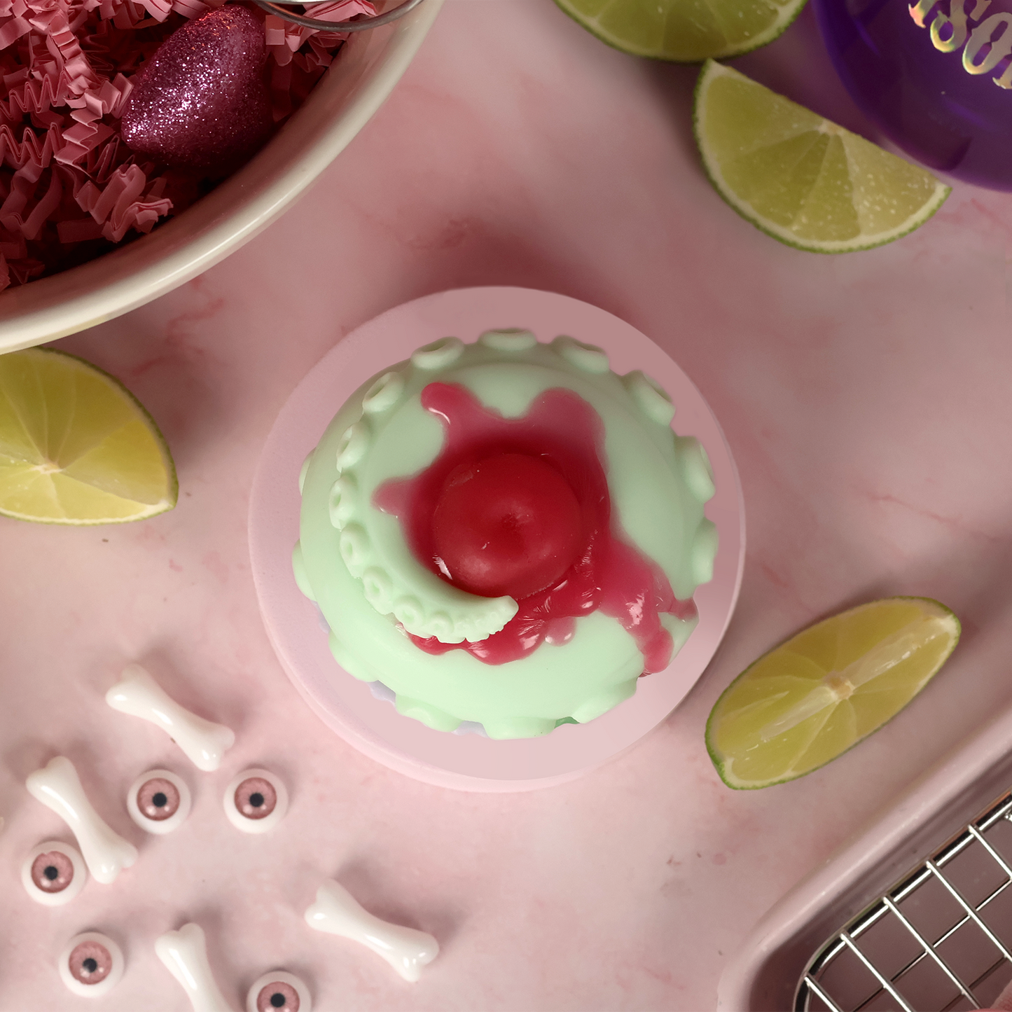 Lime Kraken Cupcake