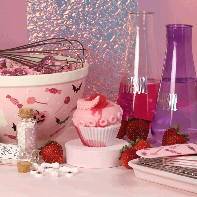 Strawberry Kraken Cupcake
