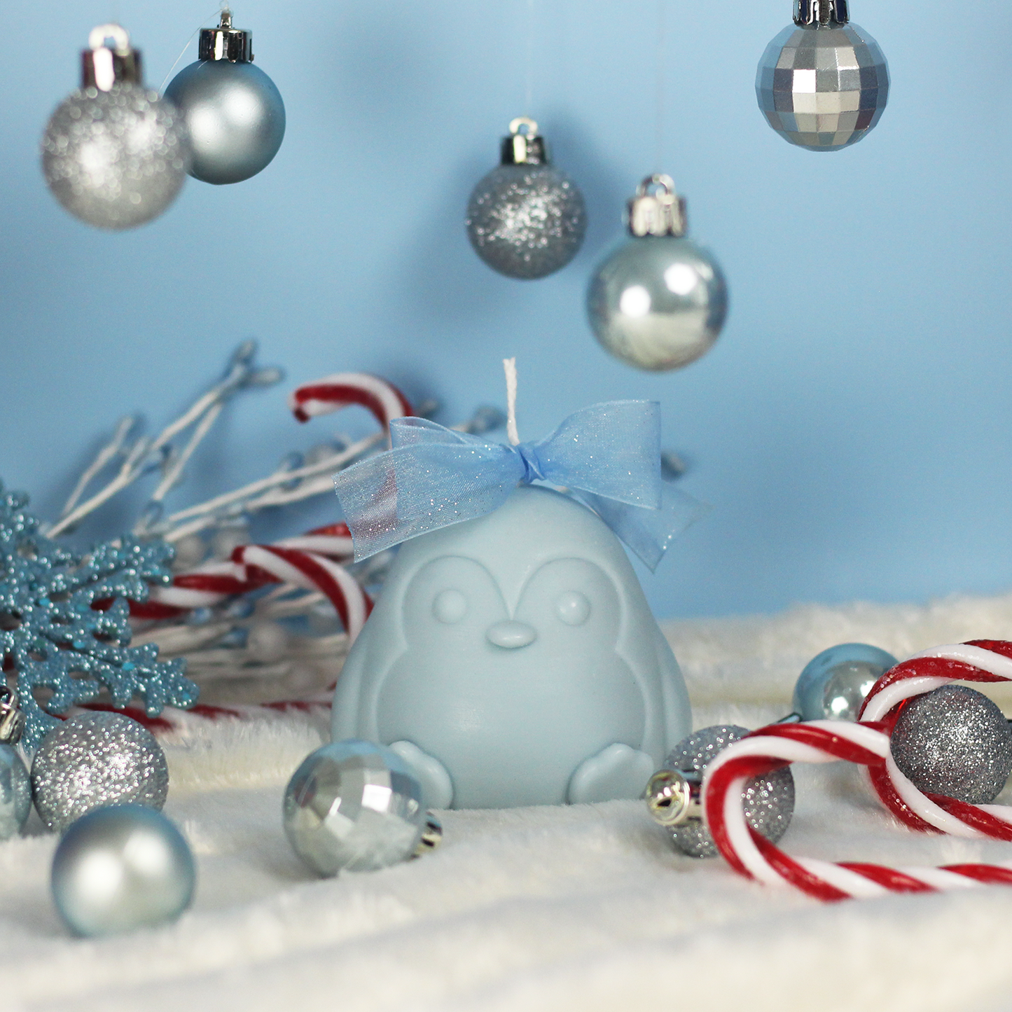 Peppermint Penguin Candle - Frolic Creations - Candle - Cute Self Care - Kawaii Atheistic - Quirky Gift - Gift For Her