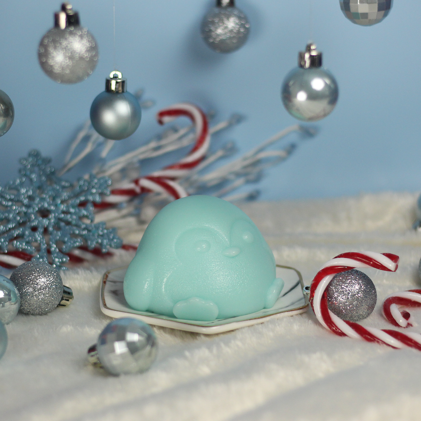 Peppermint Penguin Jelly Soap - Frolic Creations - Soap - Cute Self Care - Kawaii Atheistic - Quirky Gift - Gift For Her