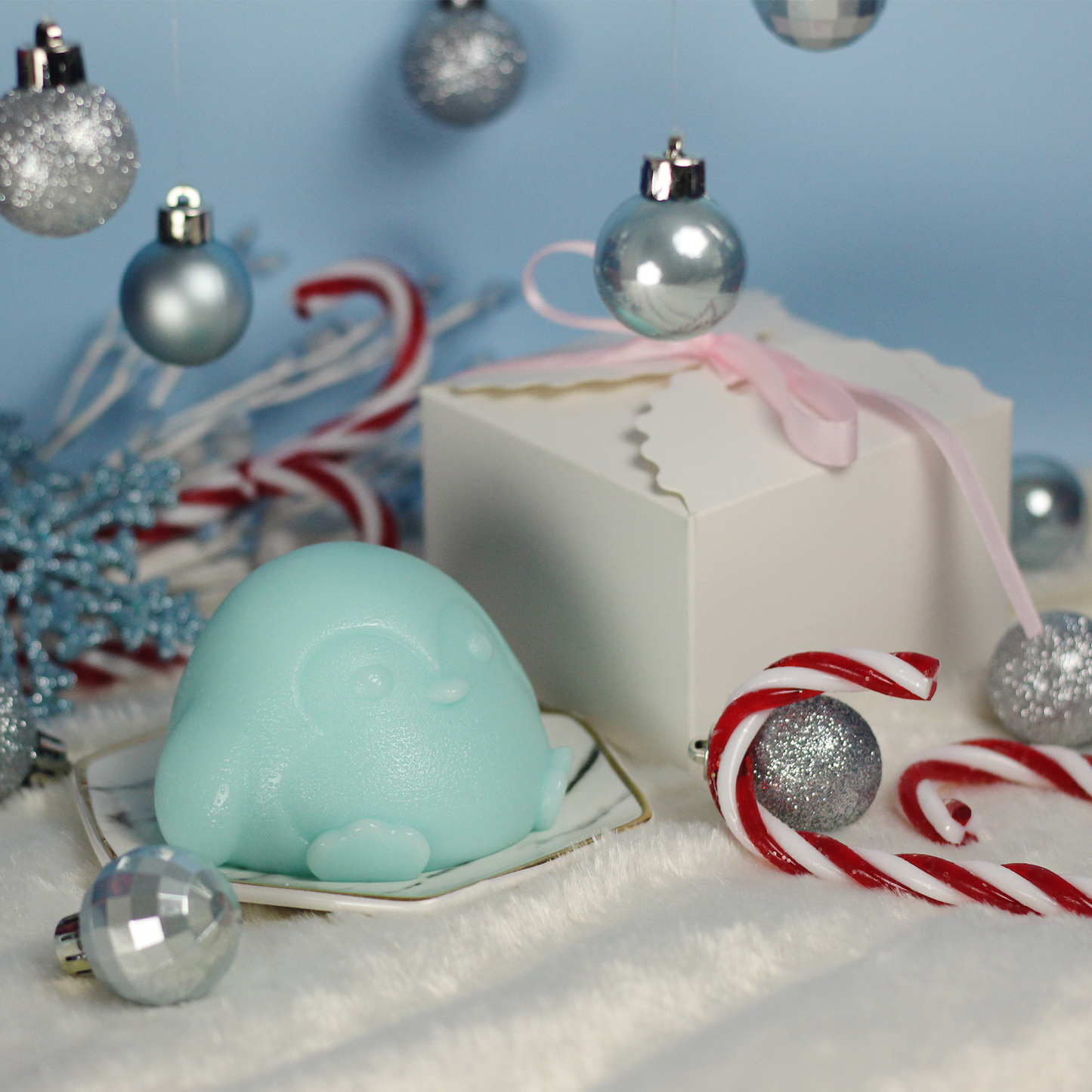 Peppermint Penguin Jelly Soap - Frolic Creations - Soap - Cute Self Care - Kawaii Atheistic - Quirky Gift - Gift For Her
