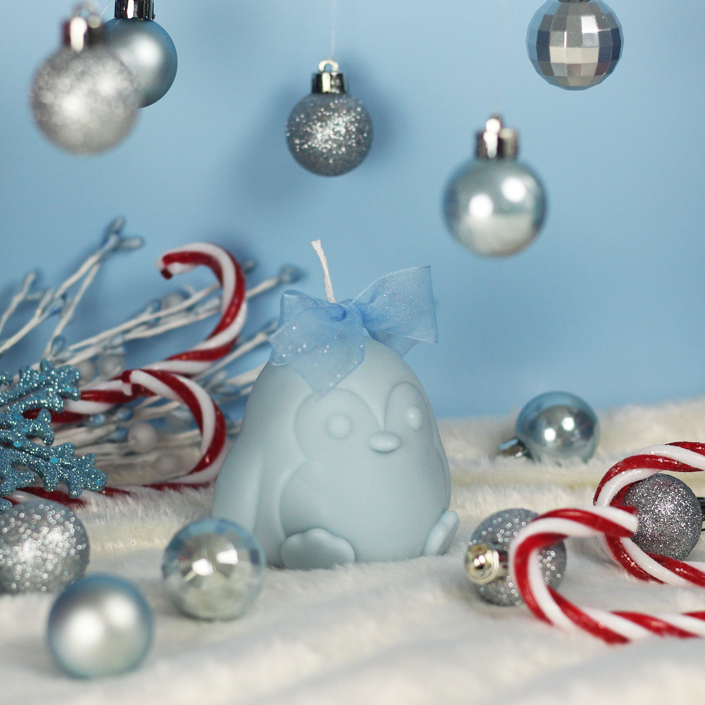 Peppermint Penguin Candle - Frolic Creations - Candle - Cute Self Care - Kawaii Atheistic - Quirky Gift - Gift For Her