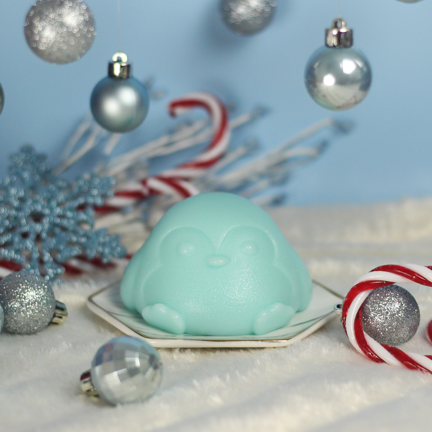 Peppermint Penguin Jelly Soap - Frolic Creations - Soap - Cute Self Care - Kawaii Atheistic - Quirky Gift - Gift For Her