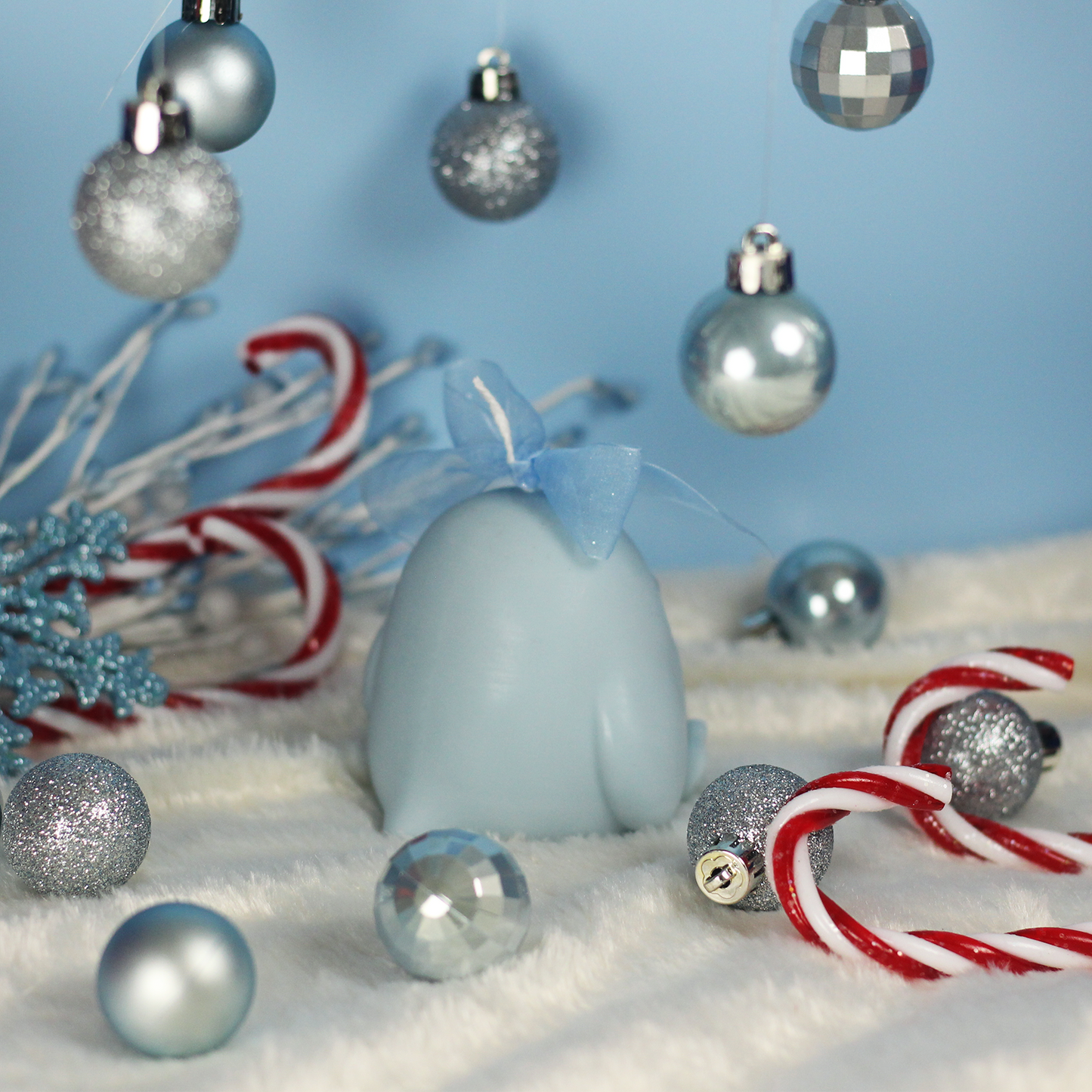 Peppermint Penguin Candle - Frolic Creations - Candle - Cute Self Care - Kawaii Atheistic - Quirky Gift - Gift For Her
