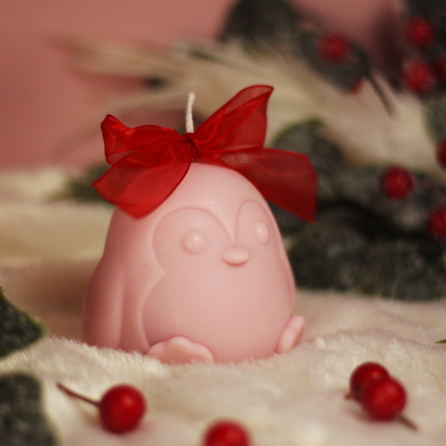 Berries Penguin Candle - Frolic Creations - Candle - Cute Self Care - Kawaii Atheistic - Quirky Gift - Gift For Her
