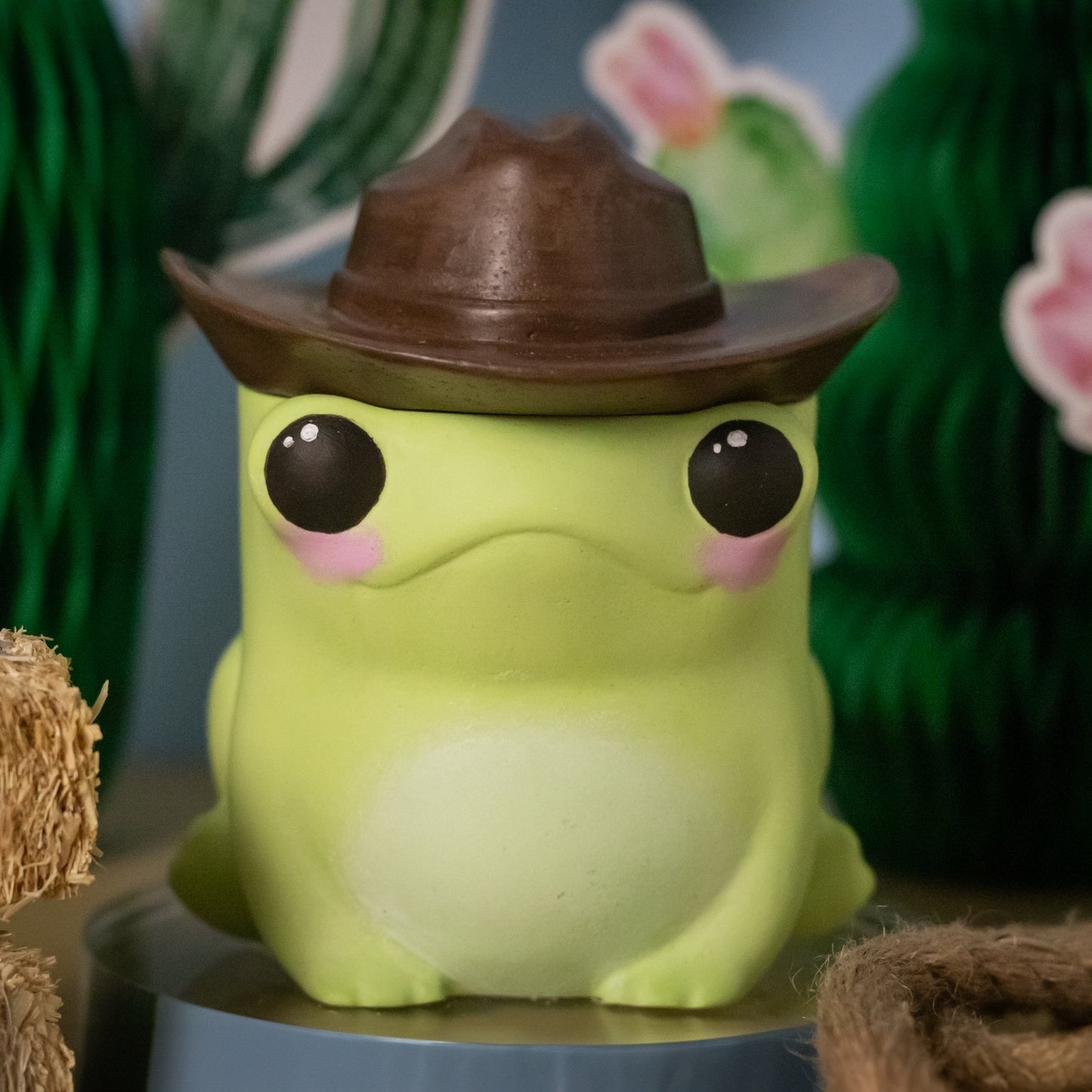 Cowboy Frog Refillable Candle