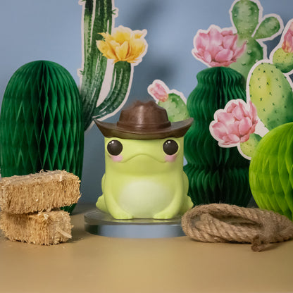 Cowboy Frog Refillable Candle