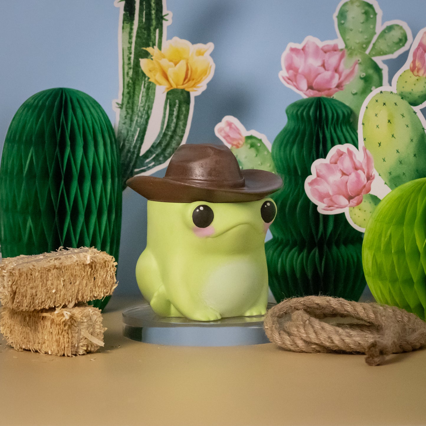 Cowboy Frog Refillable Candle