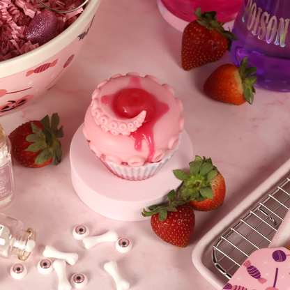 Strawberry Kraken Cupcake