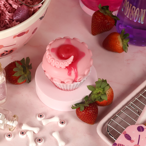Strawberry Tentacle Cupcake