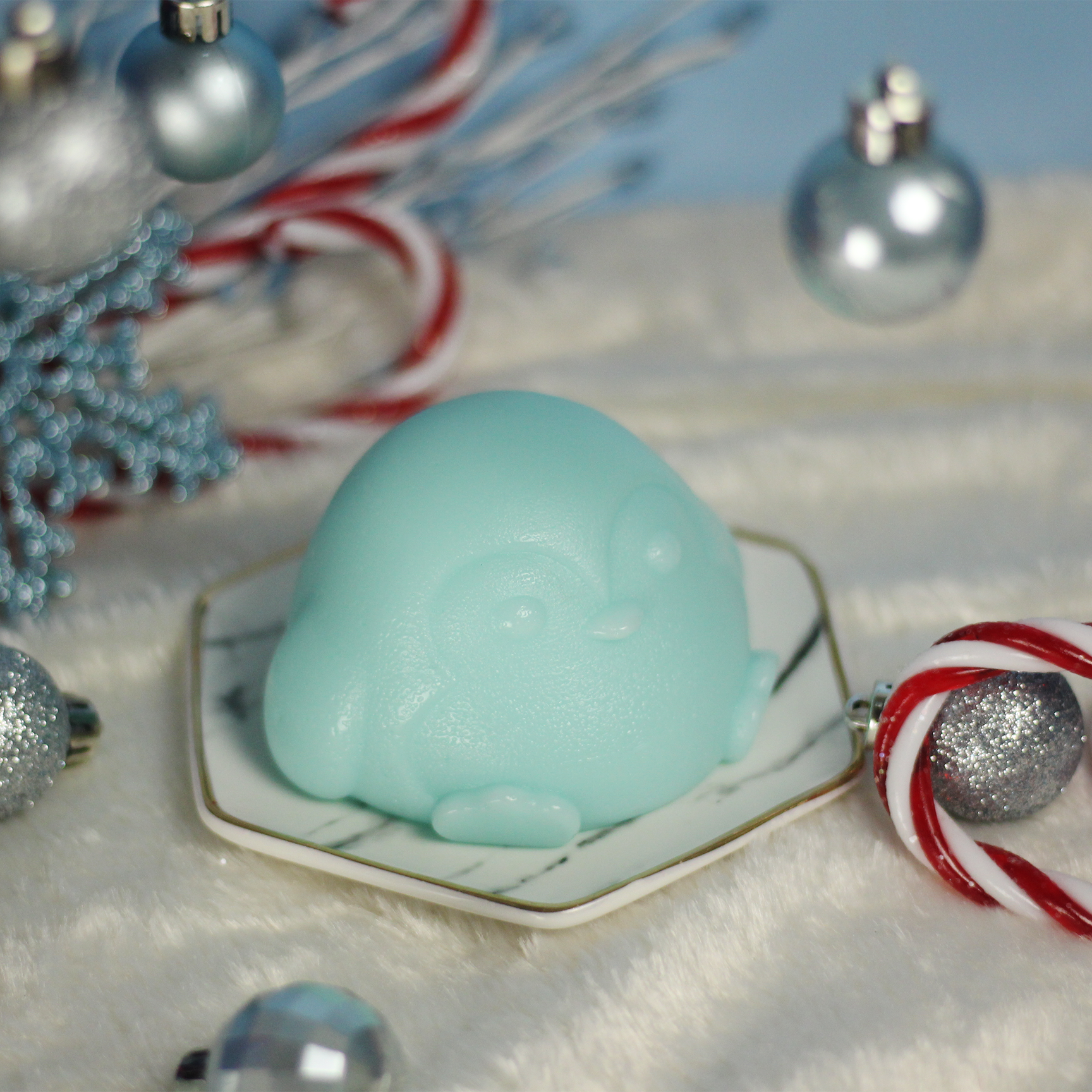 Peppermint Penguin Jelly Soap - Frolic Creations - Soap - Cute Self Care - Kawaii Atheistic - Quirky Gift - Gift For Her